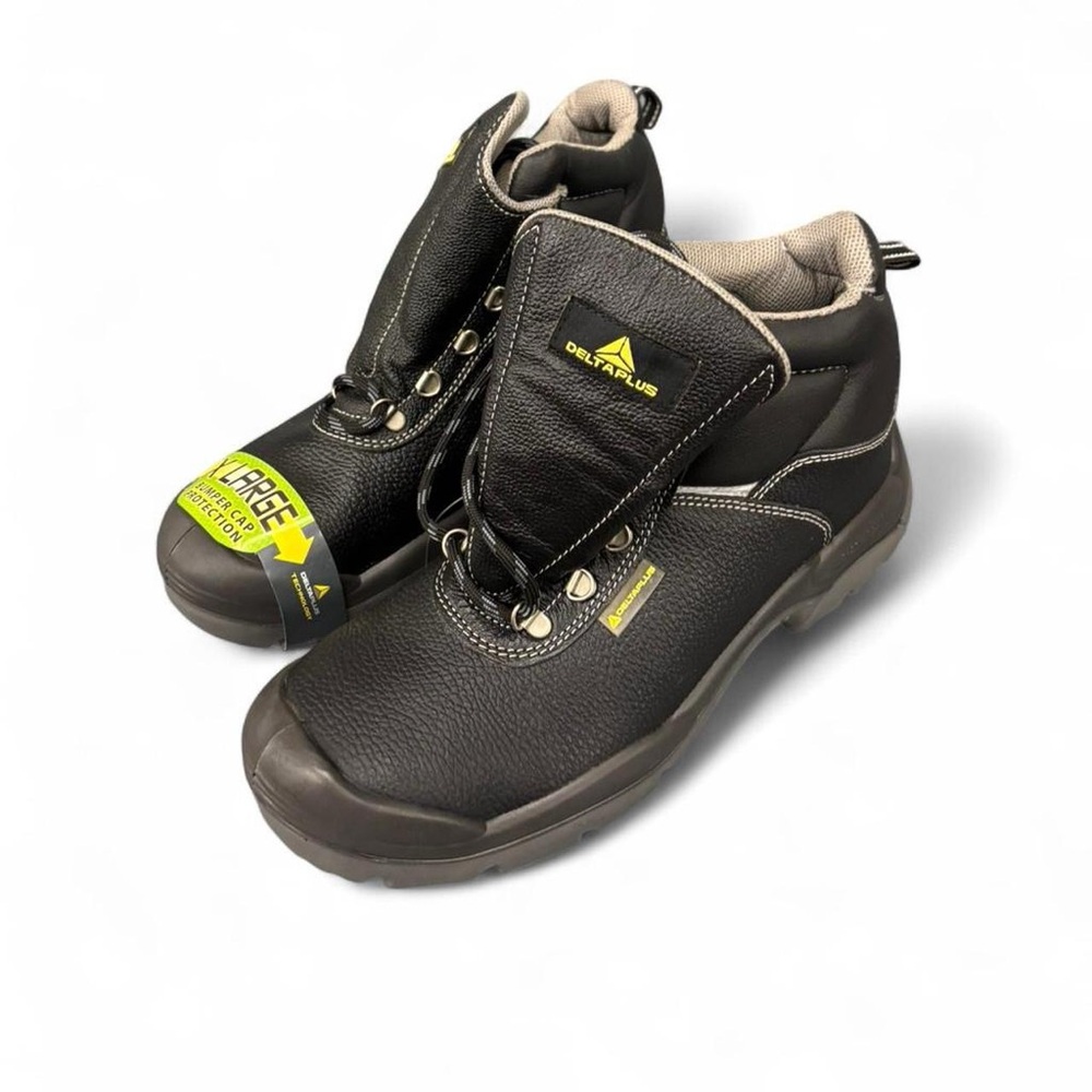Delta Plus S3 Pigmented Split Leather Work Boots Metal Toe/Midsole Safety